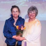 Bonita Tabakin, left, and Sheila Firestone during one of the performance nights.