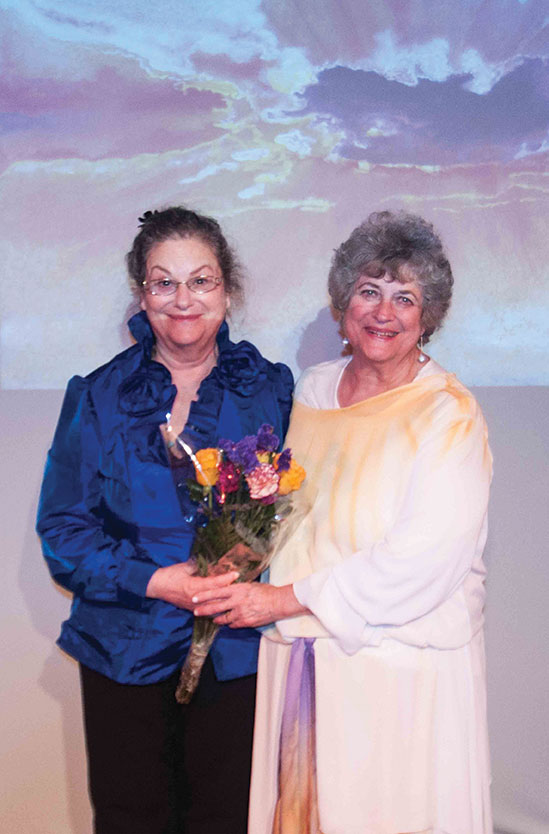 Bonita Tabakin, left, and Sheila Firestone during one of the performance nights.