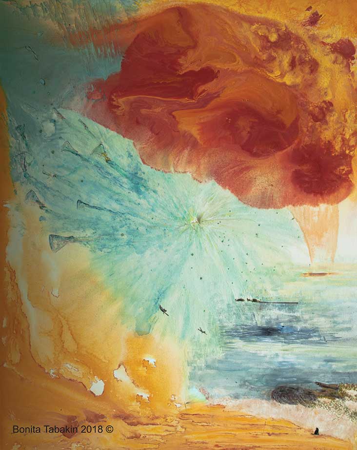Bonita Tabakin’s painting, “Parting of the Red Sea