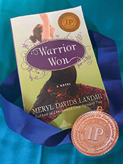 book cover and medal