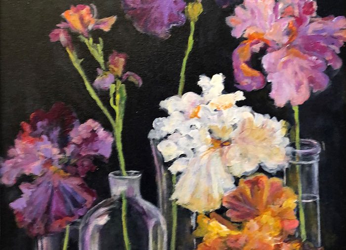 Featured Art: Irises in Vases