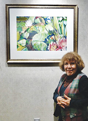 artist with painting