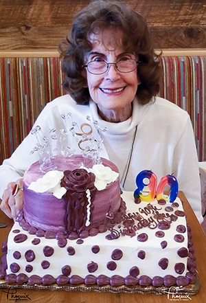 Lee with cake