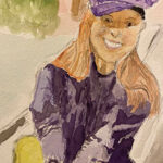 painting of a woman smiling