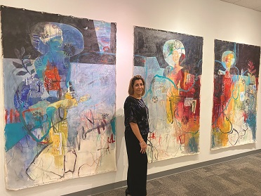 Woman in exhibit