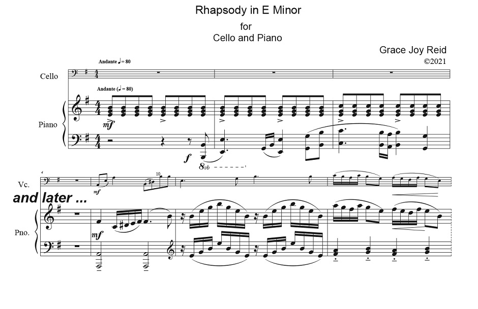 Rhapsody in E Minor by Grace Reid