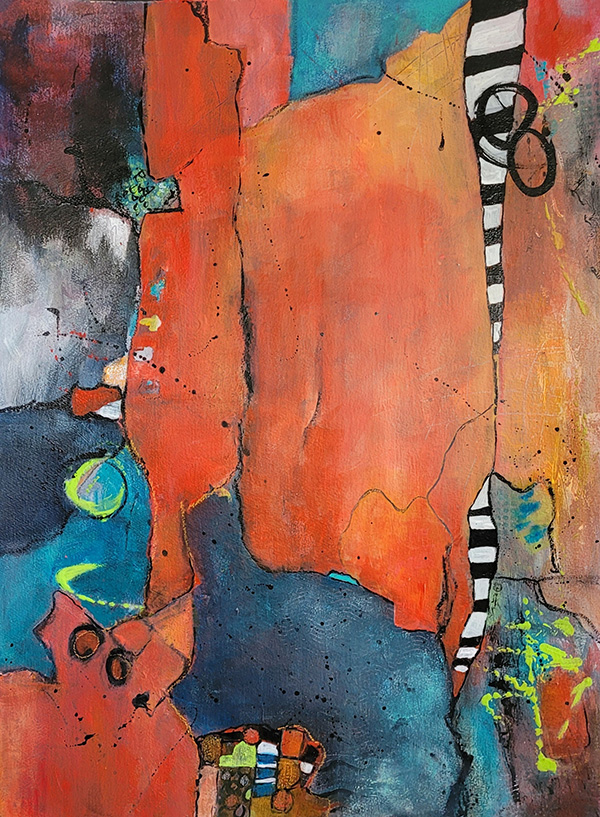 Acrylic abstract painting
