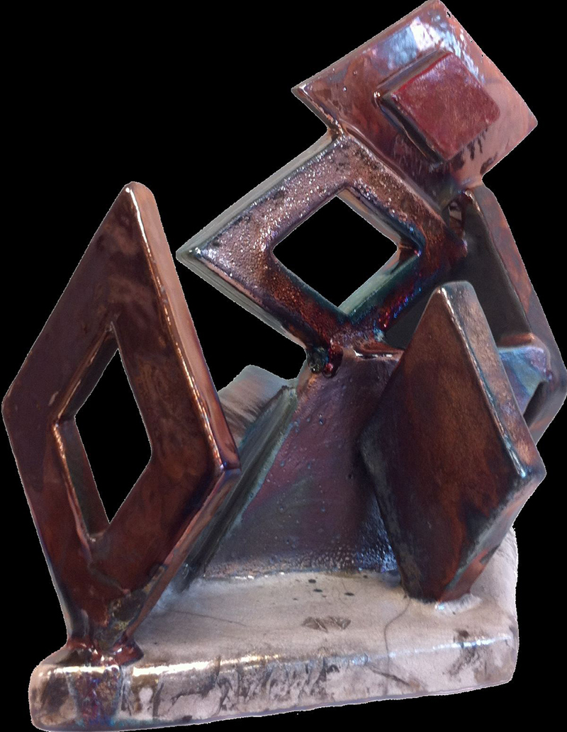 Sculpture of diamond shapes