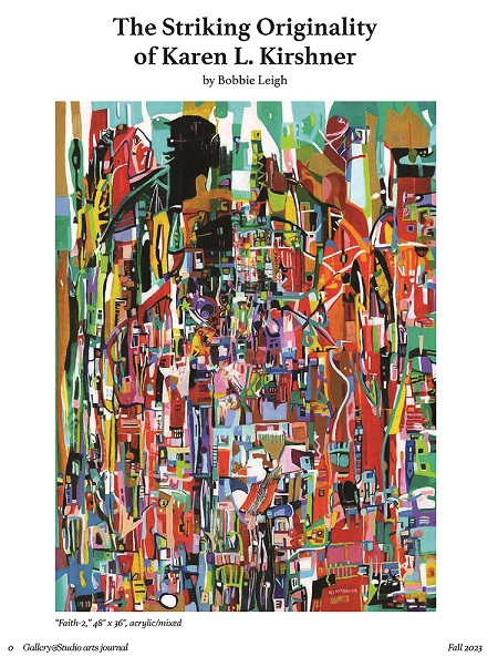 The cover page of the Gallery and Studio Art Journal article reviewing Karen L. Kirshner’s work