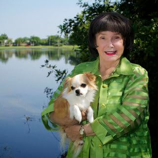 Anne with her dog
