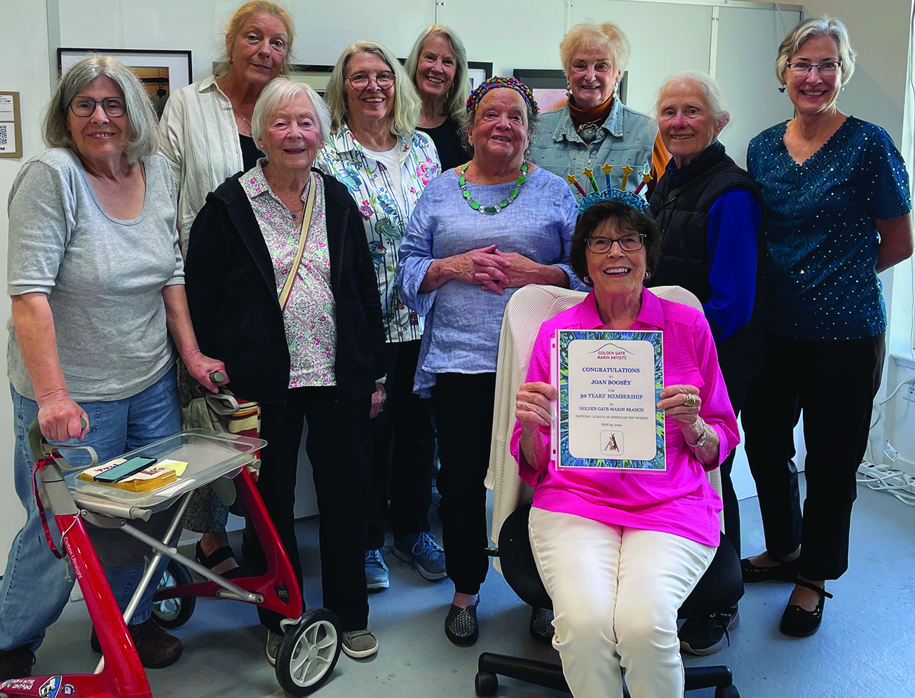 Golden Gate-Marin Branch celebrated the 50-year membership of Joan Booséy