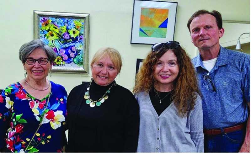 Carol Mangano, Mary Lou Griffin, and author Anthea T. Piscarik with her husbandat the Palette and the Page.