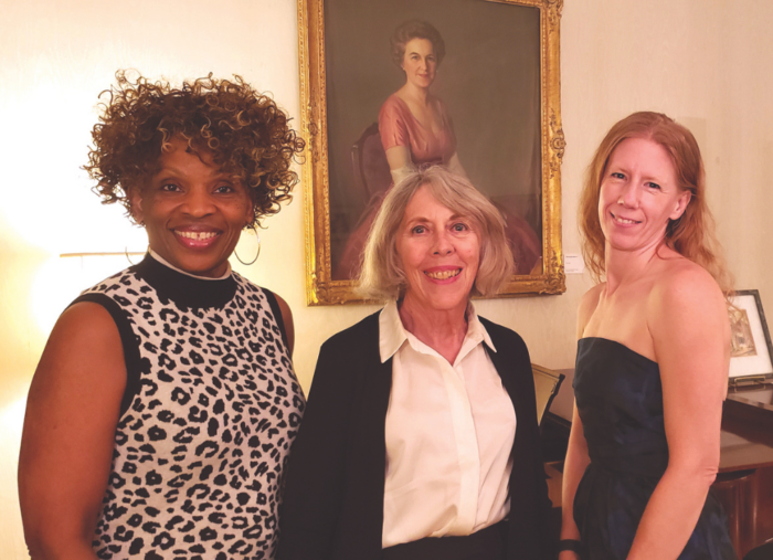 NLAPW President Sheila M. Byrnes with Cherrie Amour Woods (left) and Joanna S. Lee at Pen Arts.