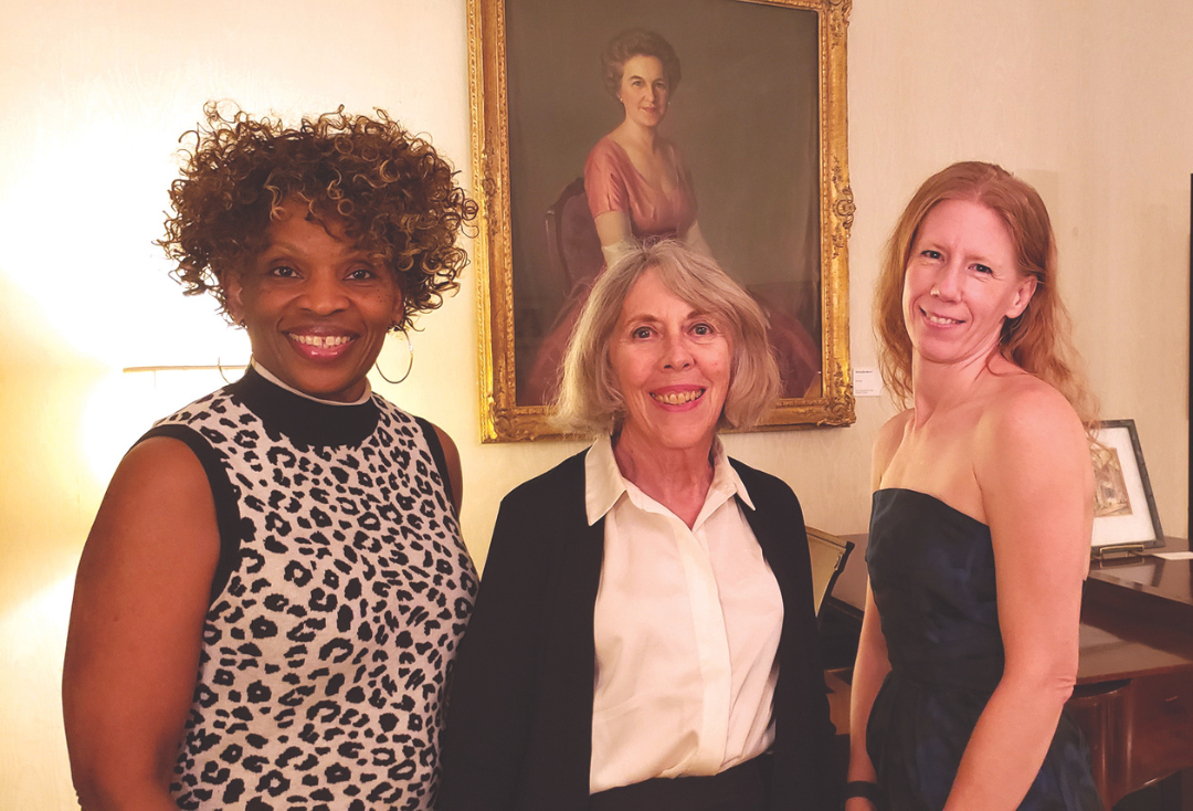NLAPW President Sheila M. Byrnes with Cherrie Amour Woods (left) and Joanna S. Lee at Pen Arts.