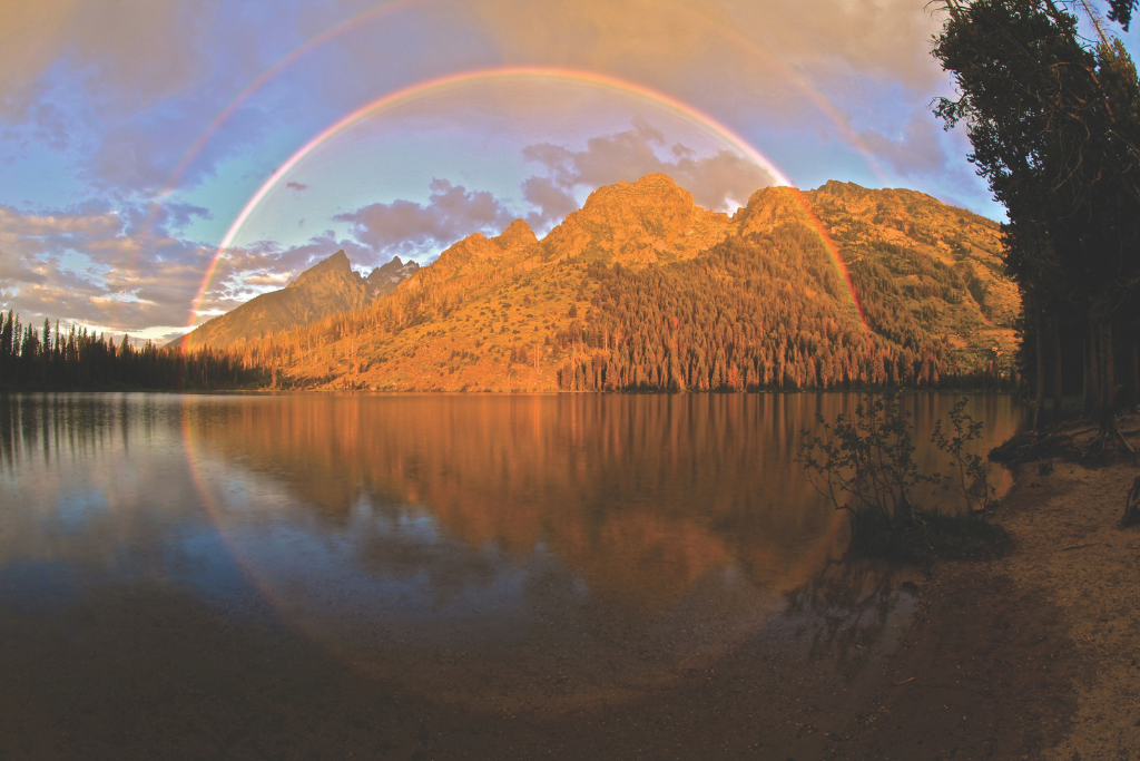 Rainbow over the Teton Range by Lorraine Tufts